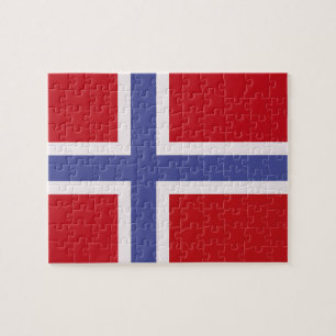 Norwegische Flagge Puzzle