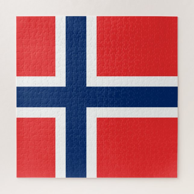Norwegische Flagge Puzzle (Vertikal)