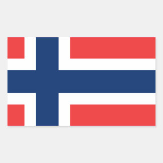 Norwegische Flagge Rechteckiger Aufkleber