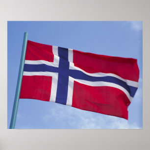 Norwegische Flagge RF) Poster