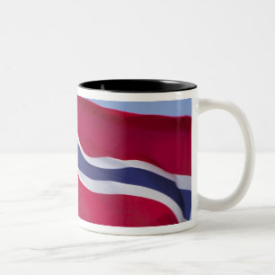 Norwegische Flagge (RF) Zweifarbige Tasse