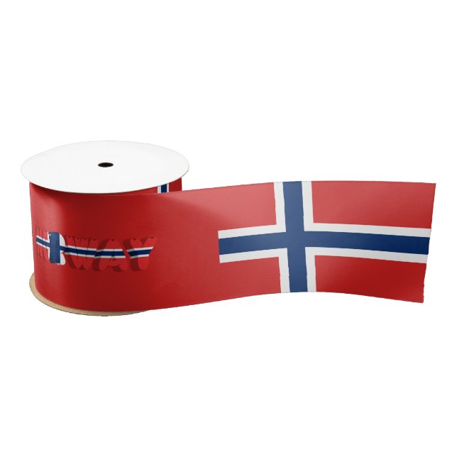 Norwegische Flagge Satinband (Spule)