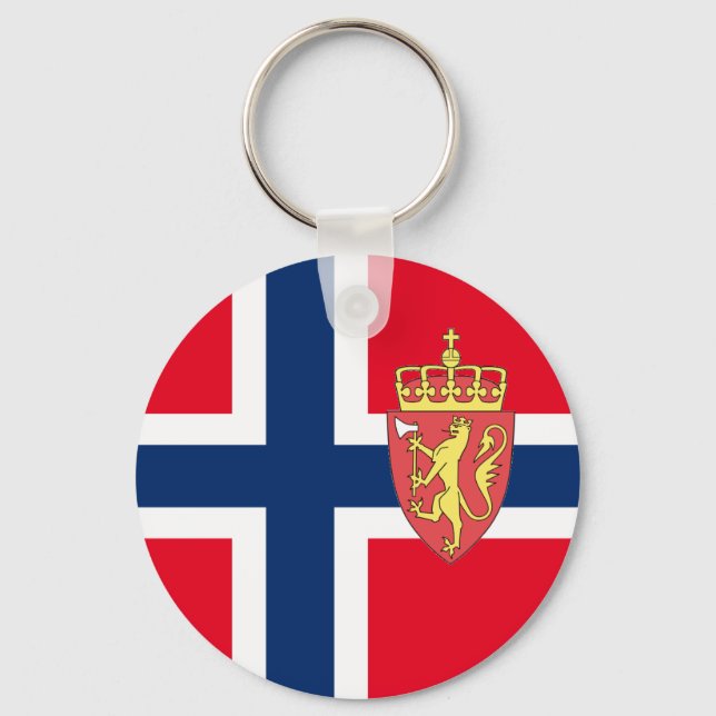 Norwegische Flagge Schlüsselanhänger (Vorderseite)