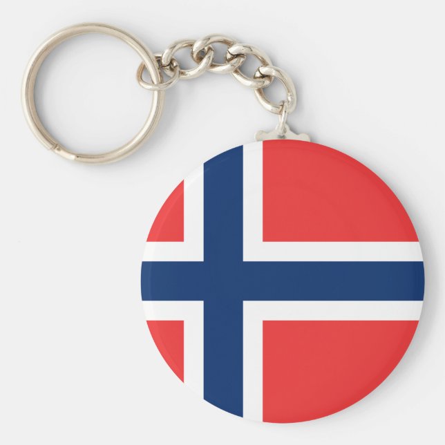 Norwegische Flagge Schlüsselanhänger (Vorne)