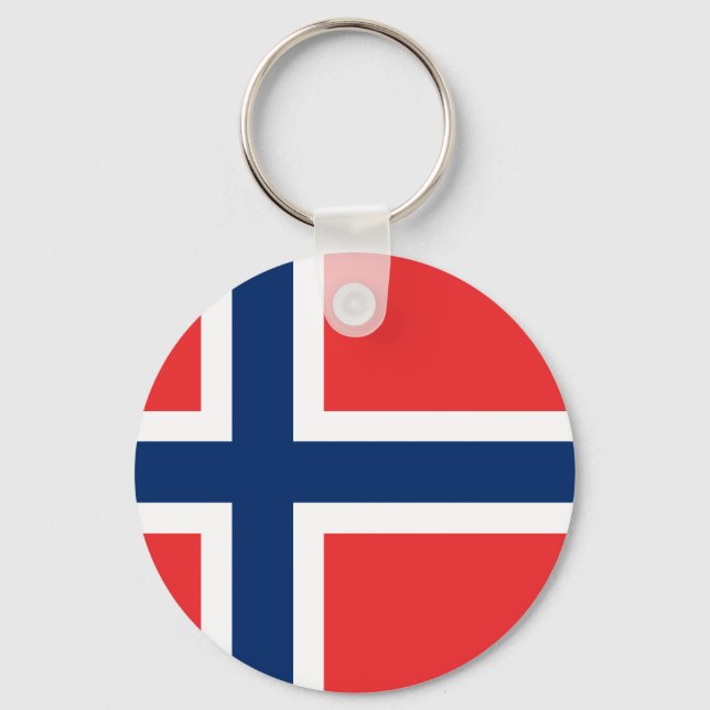 Norwegische Flagge Schlüsselanhänger (Vorderseite)