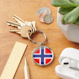 Norwegische Flagge Schlüsselanhänger