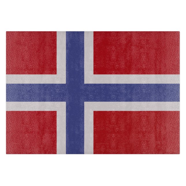 Norwegische Flagge Schneidebrett (Vorderseite)
