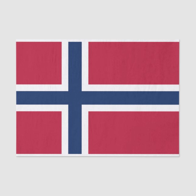 Norwegische Flagge Seidenpapier (Vorderseite)