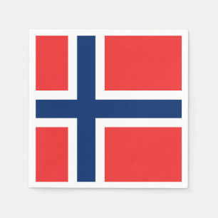 Norwegische Flagge Serviette