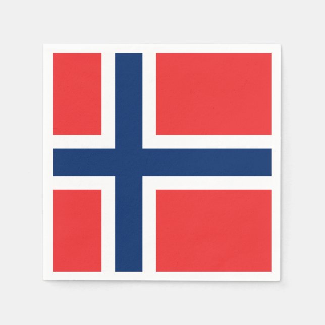 Norwegische Flagge Serviette (Vorderseite)