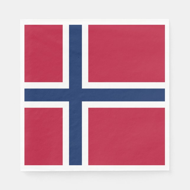 Norwegische Flagge Serviette (Vorderseite)