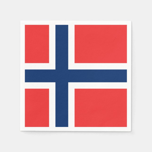 Norwegische Flagge Serviette (Vorderseite)