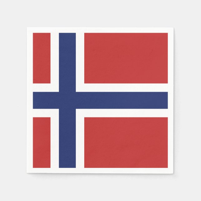 Norwegische Flagge Serviette (Vorderseite)