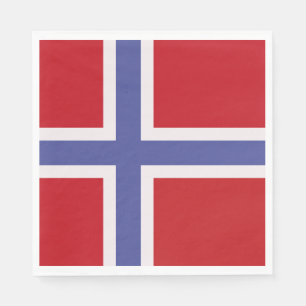 Norwegische Flagge Serviette