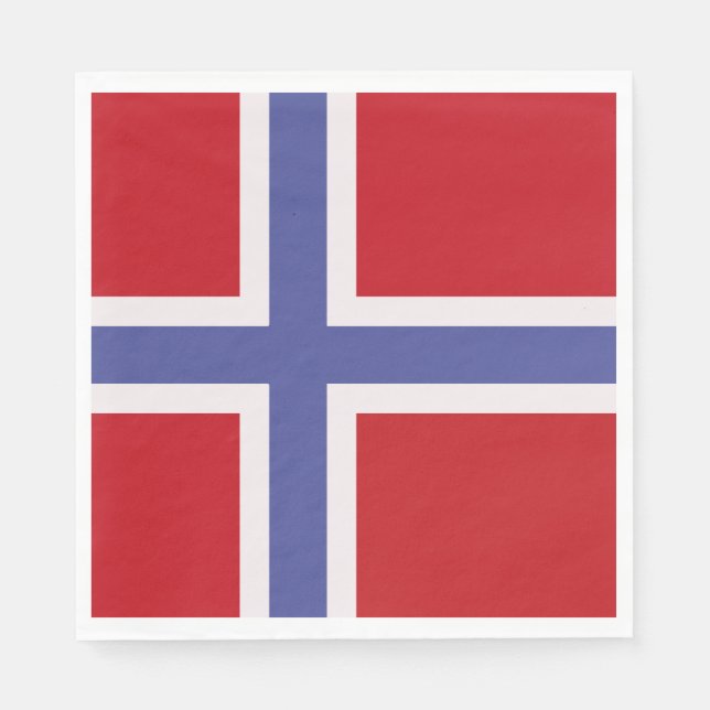 Norwegische Flagge Serviette (Vorderseite)