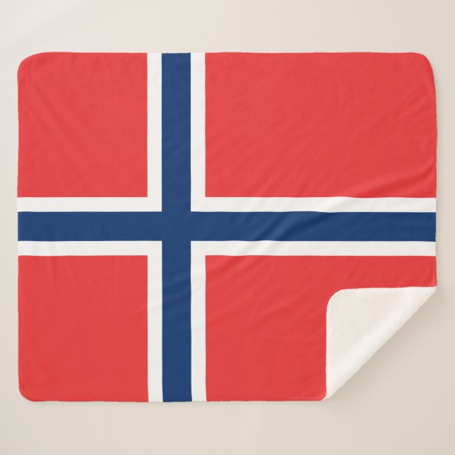 Norwegische Flagge Sherpadecke (Vorderseite (Horizontal))