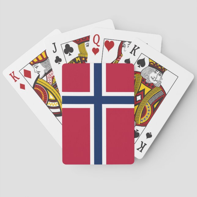 Norwegische Flagge Spielkarten (Rückseite)