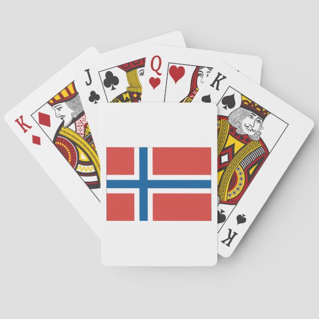 Norwegische Flagge Spielkarten (Rückseite)