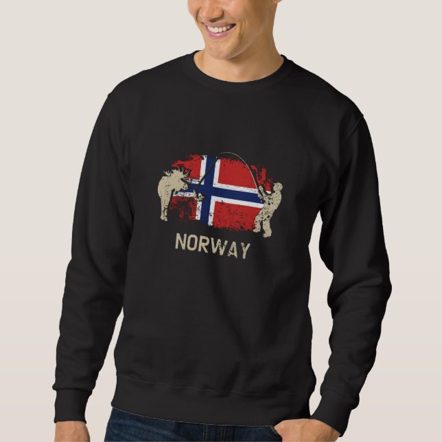 Norwegische Flagge Sweatshirt (Vorderseite)