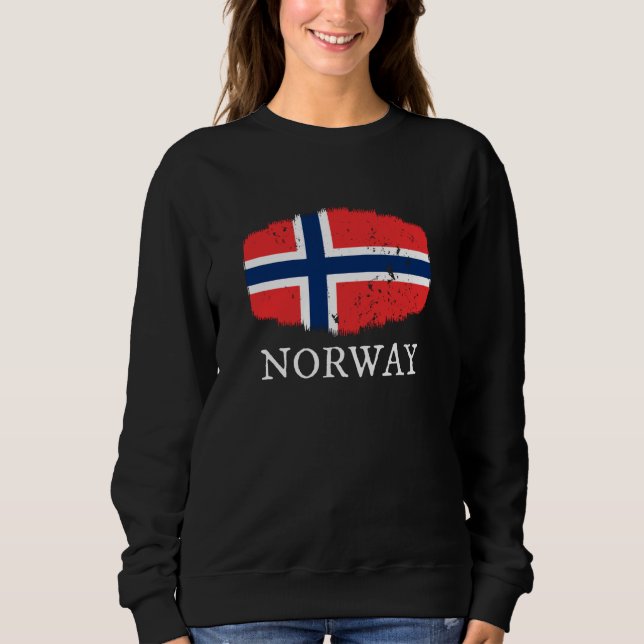 Norwegische Flagge Sweatshirt (Vorderseite)