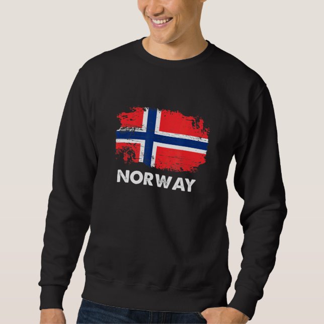 Norwegische Flagge Sweatshirt (Vorderseite)