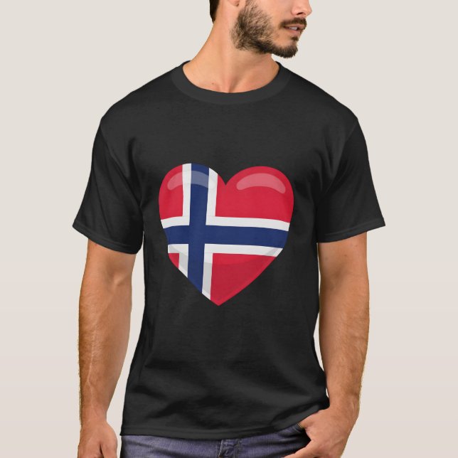 Norwegische Flagge T-Shirt (Vorderseite)