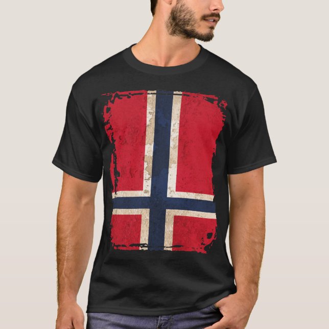 Norwegische Flagge T-Shirt (Vorderseite)