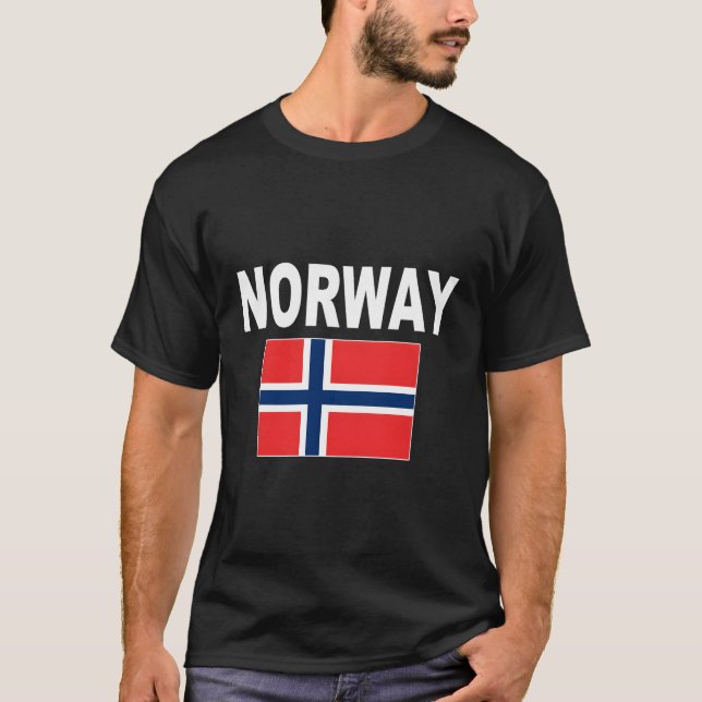 Norwegische Flagge T-Shirt (Vorderseite)