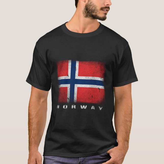 Norwegische Flagge T-Shirt (Vorderseite)