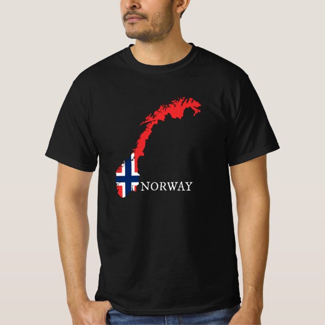 Norwegische Flagge T-Shirt (Vorderseite)
