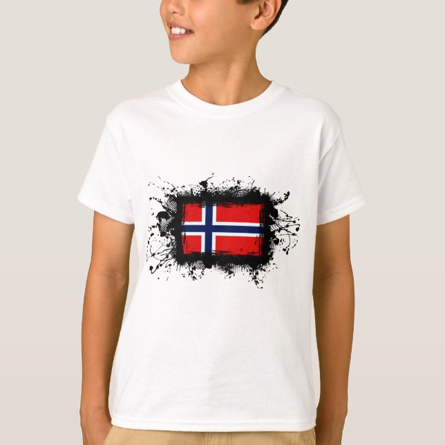 Norwegische Flagge T-Shirt (Vorderseite)