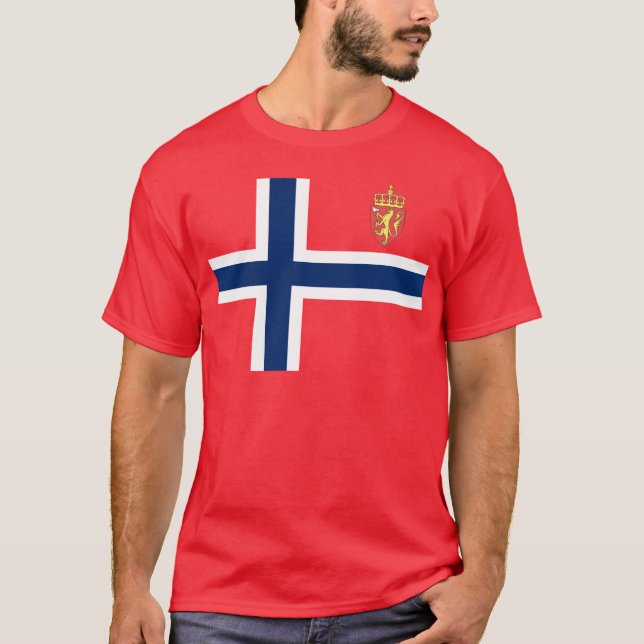 Norwegische Flagge T-Shirt (Vorderseite)
