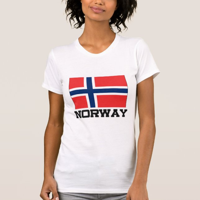 Norwegische Flagge T-Shirt (Vorderseite)
