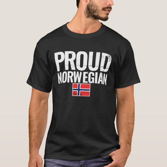 Norwegische Flagge T-Shirt (Vorderseite)