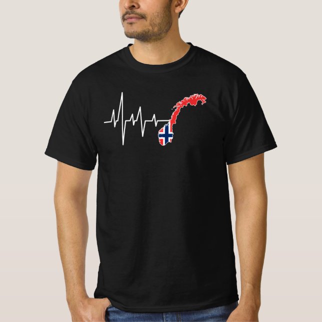 Norwegische Flagge T-Shirt (Vorderseite)