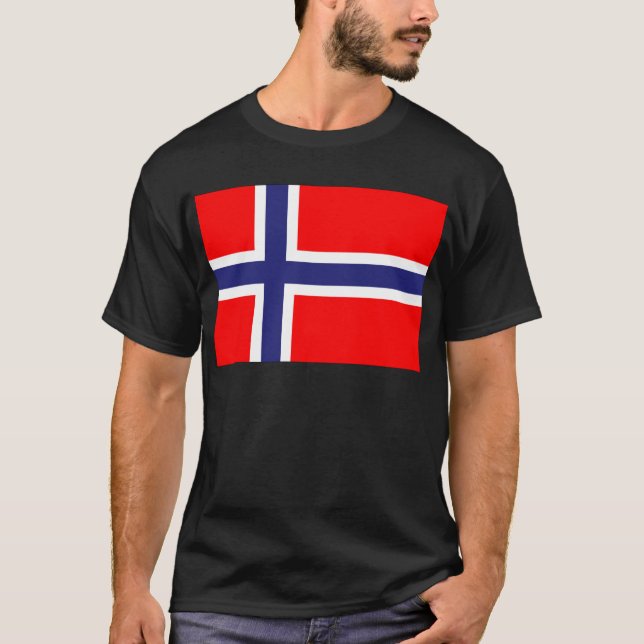 Norwegische Flagge T-Shirt (Vorderseite)