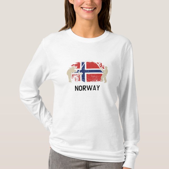 Norwegische Flagge T-Shirt (Vorderseite)