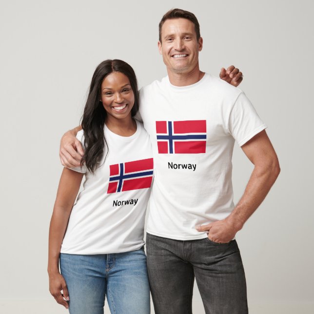 Norwegische Flagge T-Shirt (Unisex)