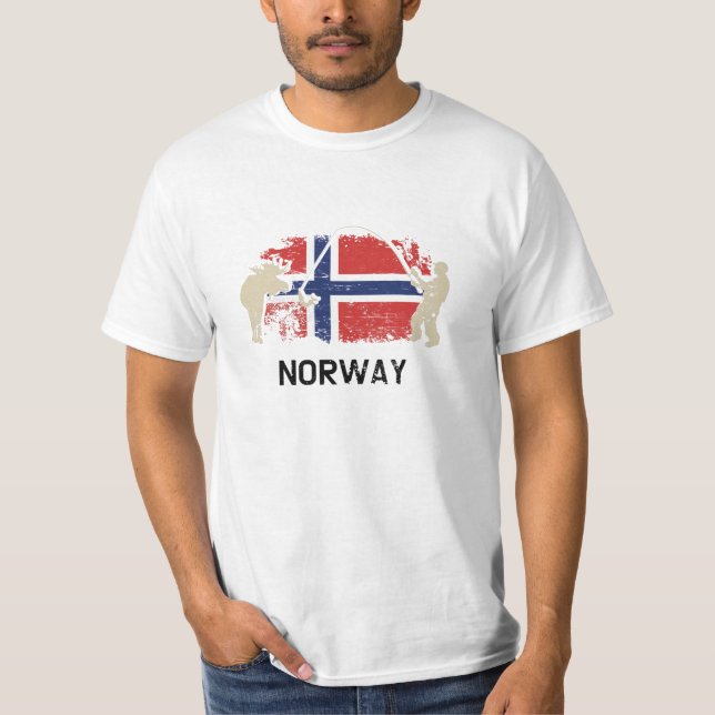 Norwegische Flagge T-Shirt (Vorderseite)