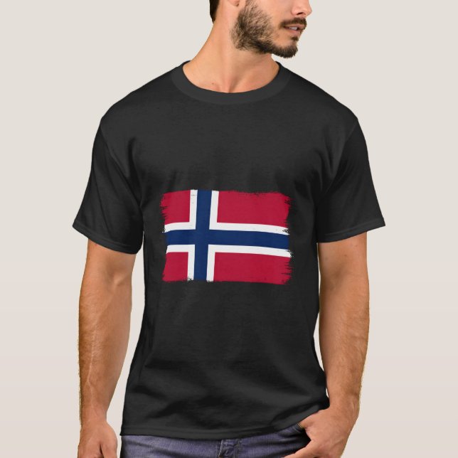 Norwegische Flagge T-Shirt (Vorderseite)
