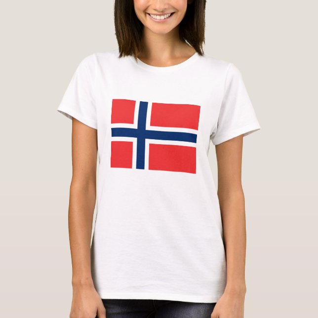 Norwegische Flagge T-Shirt (Vorderseite)