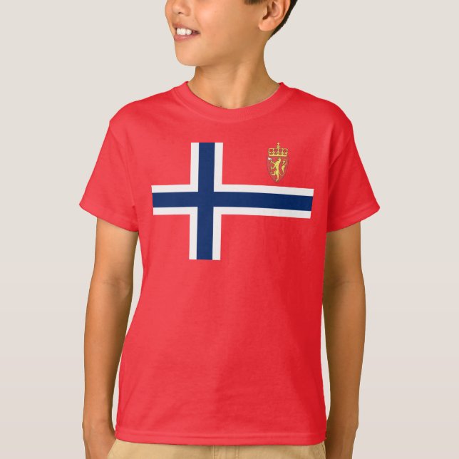 Norwegische Flagge T-Shirt (Vorderseite)