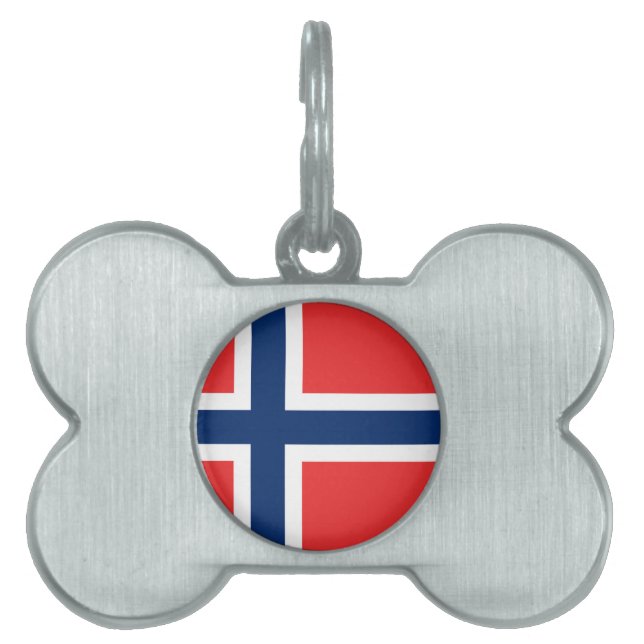 Norwegische Flagge Tiermarke (Vorderseite)