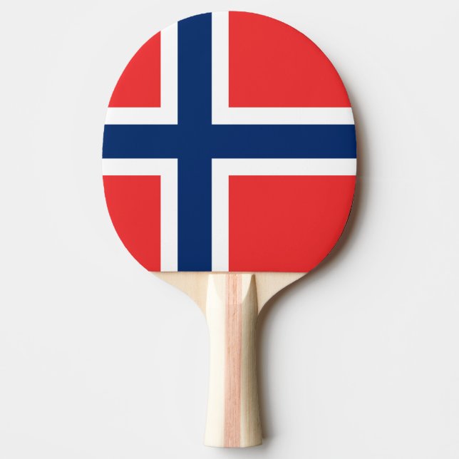 Norwegische Flagge Tischtennis Schläger (Vorderseite)