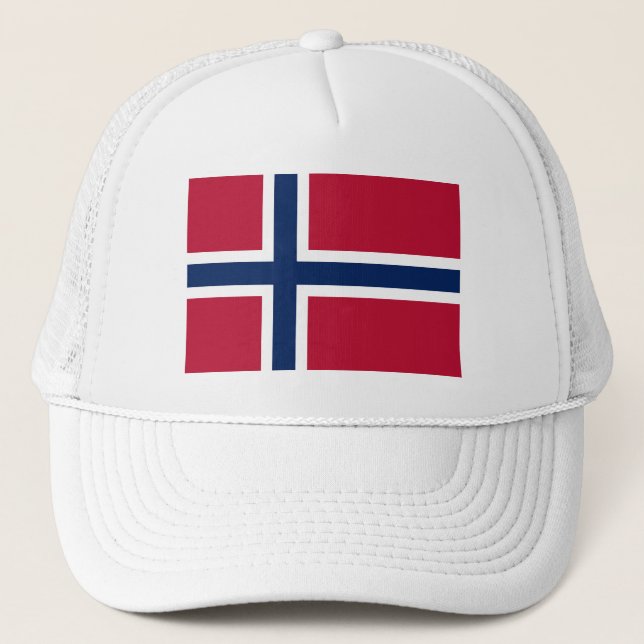 Norwegische Flagge Truckerkappe (Vorderseite)