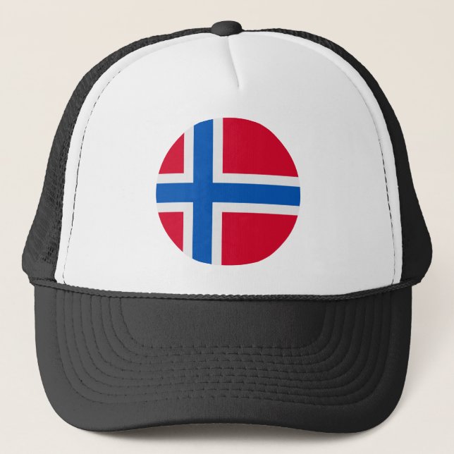 Norwegische Flagge Truckerkappe (Vorderseite)
