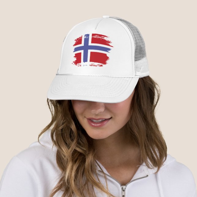 Norwegische Flagge Truckerkappe (Beispiel)