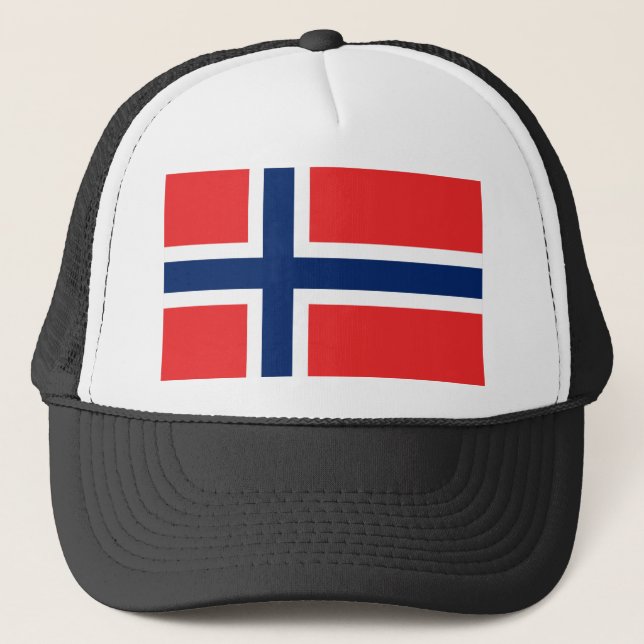 Norwegische Flagge Truckerkappe (Vorderseite)