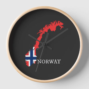 Norwegische Flagge Uhr