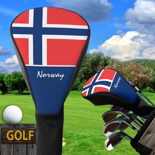 Norwegische Flagge und Golf Norwegen - Sportarten  Headcover (Von Creator hochgeladen)